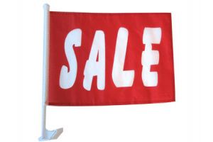 Sale (Red) Single-Sided Car Flag