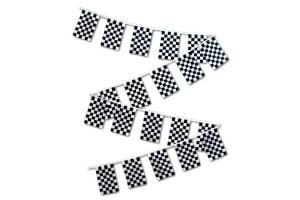 Black & White Checkered Printed Polyester DuraFlag 3ft by 5ft