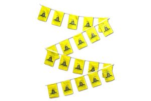 30ft String Flag Set of 20 Don't Tread On Me Gadsden (Yellow) Flags