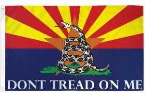 Don't Tread On Me (Arizona) Gadsden Flag 3x5ft Poly