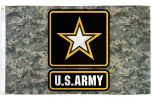US Army Star (Camo)  Flag 3x5ft Poly