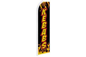 Kebabs Superknit Polyester Swooper Flag Size 11.5ft by 2.5ft