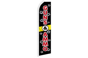 Guns & Ammo Superknit Polyester Swooper Flag Size 11.5ft by 2.5ft