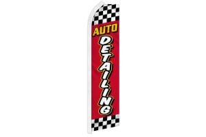 Auto Detailing (Red Checkered) Super Flag