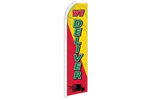 We Deliver (Red & Yellow) Super Flag