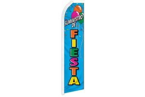 Suministro De Fiesta Superknit Polyester Swooper Flag Size 11.5ft by 2.5ft