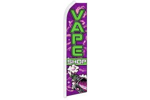 Vape Shop (Purple & Green) Super Flag