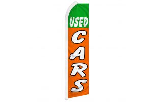 Used Cars (Green & Orange) Super Flag