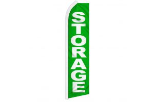 Storage Green Superknit Polyester Swooper Flag Size 11.5ft by 2.5ft