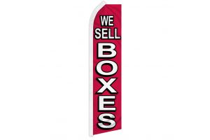We Sell Boxes (Red) Super Flag