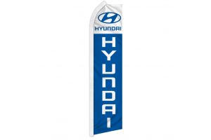 Hyundai Superknit Polyester Swooper Flag Size 11.5ft by 2.5ft