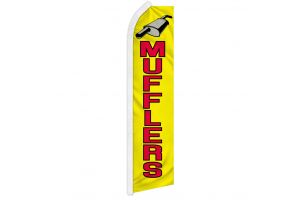 Mufflers Letters Superknit Polyester Swooper Flag Size 11.5ft by 2.5ft