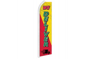 We Deliver (Red & Yellow) Super Flag