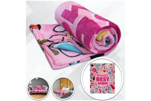 World's Best Mom Soft Plush 50x60in Blanket