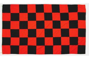 Red & Black Checkered Flag 2x3ft Poly