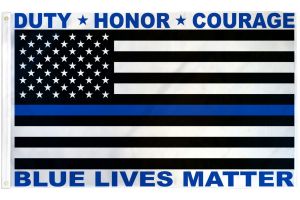 Blue Lives Matter Flag 3x5ft Poly