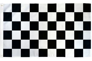 Black & White Checkered Flag 4x6ft Poly