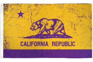 California (Purple & Gold) Flag 3x5ft Poly