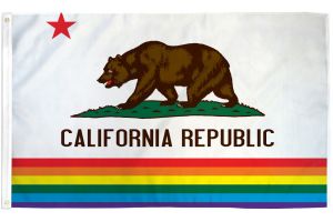 California (Rainbow) Flag 3x5ft Poly