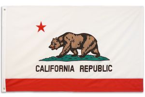 California Single-sided Embroidered Flag 3x5ft