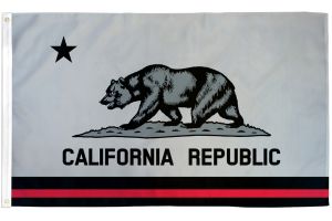 California (Red Line) Flag 3x5ft Poly