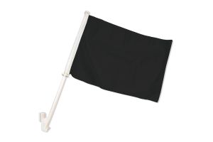 Black Solid Color Double-Sided Car Flag