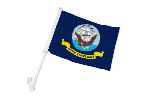 Navy Double-Sided Car Flag
