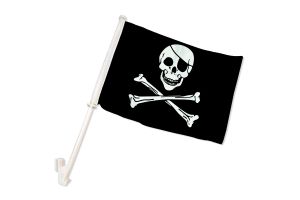 Pirate Double-Sided Car Flag