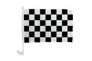 Single-Sided Checkered Black & White Car Flag