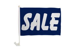 Sale (Blue) Single-Sided Car Flag