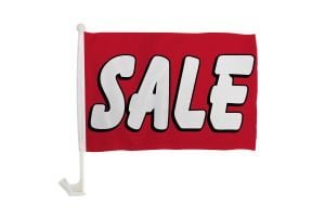 Sale (Red) Single-Sided Car Flag