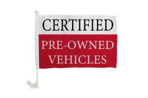 Certified Preowned Single-Sided Car Flag