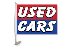 Used Cars (Red & Blue) Single-Sided Car Flag