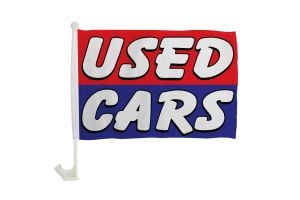 Used Cars (Red & Blue) Single-Sided Car Flag