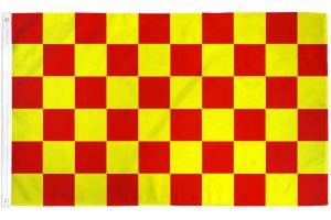 Red & Yellow Checkered Flag 3x5ft Poly