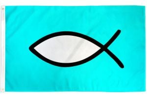 Christian Fish Flag 3x5ft Poly