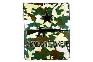 Come and Take It Rifle (Camo) 50x60in Blanket Polar Fleece