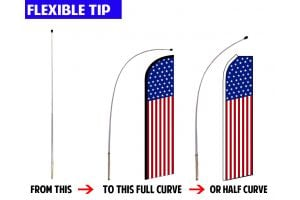 16ft Convertible Advertising Flag Pole & Ground Spike Kit