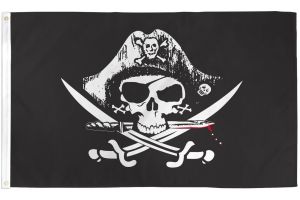 Deadman Chest Tricorner Pirate Flag 2x3ft Poly
