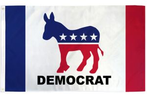 Democrat (New) Flag 3x5ft Poly