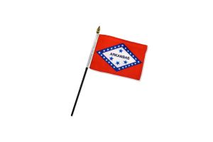 Arkansas 4x6in Stick Flag