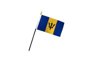 Barbados 4x6in Stick Flag