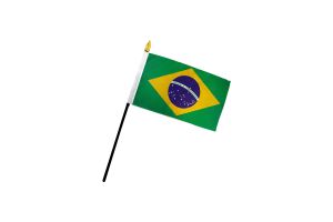 Brazil 4x6in Stick Flag