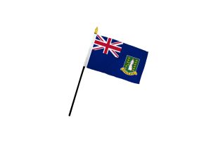 British Virgin Islands 4x6in Stick Flag
