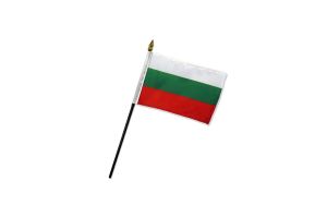 Bulgaria 4x6in Stick Flag