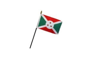 Burundi 4x6in Stick Flag
