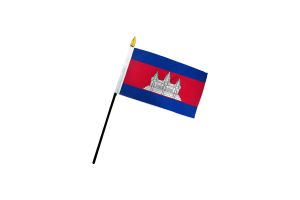 Cambodia 4x6in Stick Flag