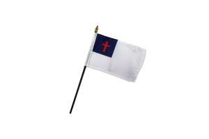 Christian 4x6in Stick Flag