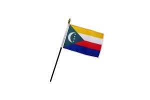 Comoros 4x6in Stick Flag