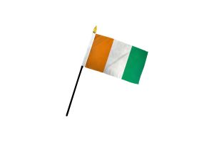 Cote D'Ivoire (Ivory Coast) 4x6in Stick Flag